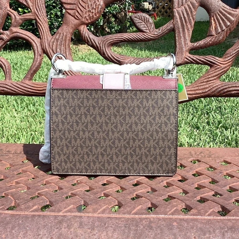 NWT Michael Kors Greenwich Multi Color Chain Strap Medium Size Crossbody Bag